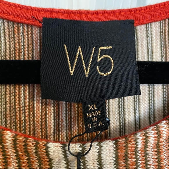 NWT Anthropologie W5 Multi-colored Striped Sleeveless Tie Front Knit Tank Top - Picture 8 of 8